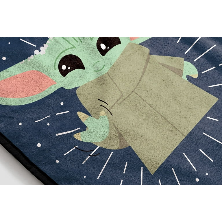 Baby Yoda Use The Force Kids Throw 46 x 60 Microfiber Blue Star Wars Walmart