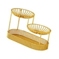 thumbnail image 3 of Cesta de frutas de 3 capas, centro de mesa multiusos, estante para ahorrar espacio para verduras, soporte para frutas, bocadillos, cebollas, papas, Oro, 3 of 8