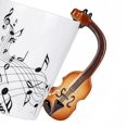 thumbnail image 2 of LanHong - 400ml Novelty Violin Mug Ceramic Coffee Milk Cup with Handle, 2 of 7
