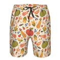 thumbnail image 3 of Pofeuu Fall Pumpkin Prin Men's Swim Trunks Quick Dry Bathing Suit Swimming Board Shorts Mesh Lining Beach Swimwear-Small, 3 of 6