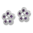 thumbnail image 2 of FB Jewels Sterling Silver Rhodium Diam. & Amethyst Earring Jacket, 2 of 3