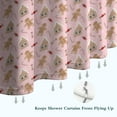 thumbnail image 6 of Pink Christmas Gingerbread Pattern Shower Curtain 36"x72" ,Bathroom Decorative Shower Curtains Set with 12 Hooks,Modern Waterproof Washable Shower Curtain, 6 of 6