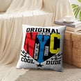 thumbnail image 4 of LALILO Throw Pillow Covers New York Cool Denim Shirt Graphic City Cushion Cover 18" x 18", 2 Pack, 4 of 6