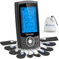 thumbnail image 4 of Unidad TENS EMS de doble canal Belifu con 12 electrodos, 24 modos de estimulación muscular, masajeador electrónico de pulsos para aliviar el dolor, bridas de sujeción y bolsa de almacenamiento con cor, 4 of 5
