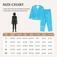 thumbnail image 3 of KLL Sky Blue Glitter Print Women's Long Sleeve Pajamas with Pants Sleepwear Loungewear 2 Set-Large, 3 of 7