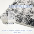 thumbnail image 4 of iOhouze Hallway Runner Rugs 2x12 Abstract Washable Runners Non Slip Kitchen Runner Low Pile Abstract Floor Runner for Indoor Bedroom Entryway Laundry Room, Charcoal Grey/Light Grey/Ivory, 4 of 8