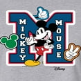 thumbnail image 3 of Disney - Mickey Mouse - Large Letter M Collegiate - Juniors Cropped Cotton Blend T-Shirt, 3 of 5