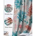 thumbnail image 3 of Teal Blue Red Coral Blackout Curtains for Bedroom Living Room Darkening Curtains 90 Inch Coastal Nautical Summer Beach Black Out Window Curtain Privacy Window Treatment Grommet Drapes 52"x90"x2, 3 of 9