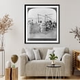 thumbnail image 4 of Historic Framed Print, Coolies flailing barley, along road between old and new Fusan - looking east to harbor entrance - Korea, 17-7/8" x 21-7/8", 4 of 9