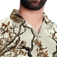 thumbnail image 5 of Tree Men's Short Sleeve Hawaiian Shirt, Casual Printed Button Down Beach Tops for Summer, Spread Collar Mens Shirts Unisex, 5 of 6