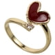 thumbnail image 5 of Anillo de circonita con corazón rojo ajustable para mujer, anillo abierto para el dedo índice, joyería única y de moda para Navidad, aniversarios y ocasiones especiales, 5 of 8