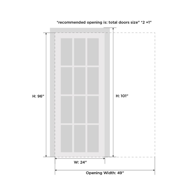 Sliding French Pocket Door with | Lucia 1533 White Silk with Clear
