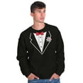 thumbnail image 4 of Vintage Formal Bachelor Party Tuxedo Men's Big & Tall Crewneck Sweatshirt Brisco Brands 2X, 4 of 5