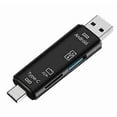 thumbnail image 1 of Lector de tarjetas de memoria OTG multifunción 5 en 1 USB 2.0 tipo C/USB/Micro USB/TF/SD, accesorios para teléfonos móviles, 1 of 5