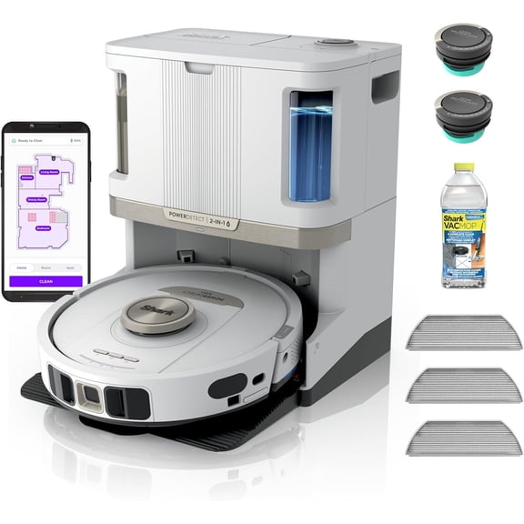 Shark Robot Vacuum & Mop Combo PowerDetect NeverTouch Pro AV2800ZE WET DRY