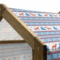 thumbnail image 5 of Christmas Pet House, Traditional Folkloric Knit Style Image Holiday Seasonal Design Celebration Theme, Outdoor & Indoor Portable Dog Kennel with Pillow and Cover, 5 Sizes, Red Blue, by Ambesonne, 5 of 5