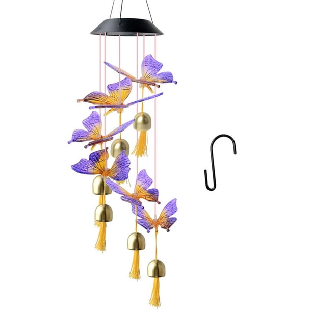 Bearachild Lámparas de farol de llama de carbón, chimenea simulada, lámparas de llama LED, bombilla de luz con efecto de llama, AA, patio, Jardín y Patio Schmetterlings-Windspiel Bearachild HA004627-01B