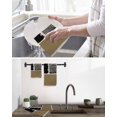 thumbnail image 5 of Brown Black Kitchen Dish Towels for Drying Dishes Set of 3, Farmhouse Striped Modern Abstract Art Waffle Weave Microfiber Hand Tea Bathroom Towels Quick Dry & Absorbent Towel 15.7x23.6, 5 of 7