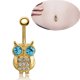 thumbnail image 3 of Lindo chapado en oro Animal búho diamantes de imitación vientre ombligo anillo joyería Piercing del cuerpo (poste de oro), 3 of 5