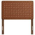 thumbnail image 3 of Headboard, Twin Size, Walnut Brown, Vegan Leather, Bedroom, Modern Contemporary HB36751, 3 of 9