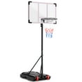 thumbnail image 5 of JIOABL Kids Basketball Hoop, Adjustable 5.1-8.5ft Portable Goal for Indoors/Outdoors with Enlarged Base, PC Backboard, Red, 5 of 7