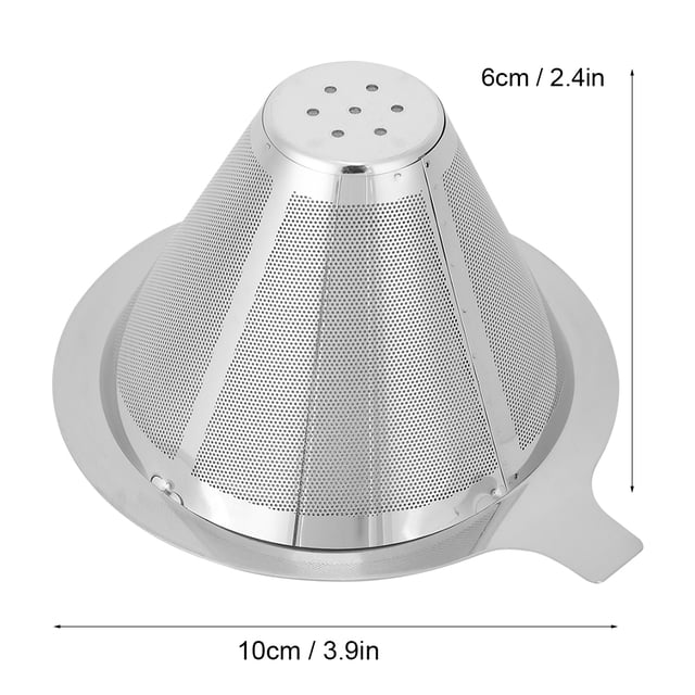 Coffee Filter, Cone Stainless Steel Coffee Filtering Tool, Paperless for Coffee Lover Use Drip Coffee Making