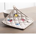thumbnail image 4 of Birdies on Wire 100% Cotton Set of 2 Pot Holders with Loop Heat Resistant for BBQ | Cooking | Baking | Grilling | Microwave | Barbecue | Spring/Summer (8 Inch by 8 Inch)., 4 of 8