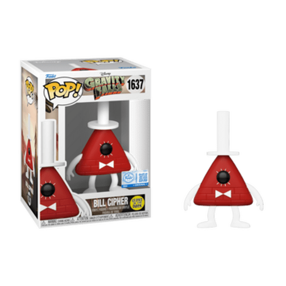 Bill Cipher 1637 Glow in the Dark Stickered Gravity Falls Funko Pop with Protector