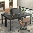 thumbnail image 6 of 55.1 Inch Computer Desk, Gaming Computer Desk with A Modern Design, Office Computer Desk at Home, Perfect for Office Work, Gaming, Studying, and Writing, Etc., Black., 6 of 7