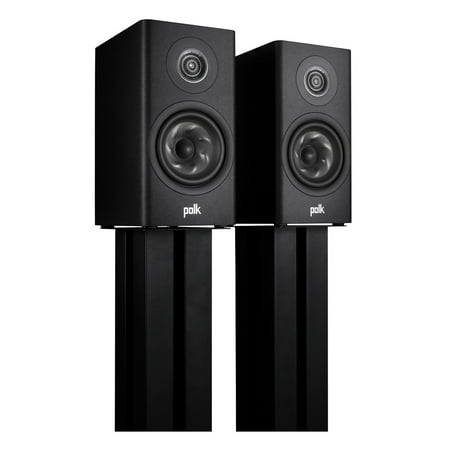 Polk Audio - Polk Reserve R100 Bookshelf Speaker, 1" Pinnacle Ring Tweeter & 5.25" Turbine Cone Woofer, Dolby Atmos & IMAX Enhanced - Black
