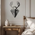 thumbnail image 4 of Violaura Antlers Metal Wall Art - Easy to Install Hanging Perfect for Home, Living Room Decor (12" x 12"), 4 of 8