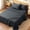 Dark Gray, variant on WISHEAD Queen Sheet Set, 4 Piece Ultra Soft Brushed Microfiber Bed Sheets, Cooling & Breathable, Secure Fitted Sheet, Wrinkle Resistant Hotel Bedding Set with Classic Stripe, Dark Gray