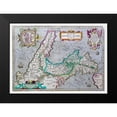 thumbnail image 2 of Ortelius 18x14 Black Modern Framed Museum Art Print Titled - Southern Italy - Ortelius 1595, 2 of 5