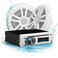 thumbnail image 3 of BOSS Audio Systems MCK508WB.6 Marine Boat Stereo & 6.5 inch Speakers Package - Single Din, Bluetooth, CD DVD Player, AM/FM Radio Receiver Head Unit, Dipole Antenna, 3 of 12