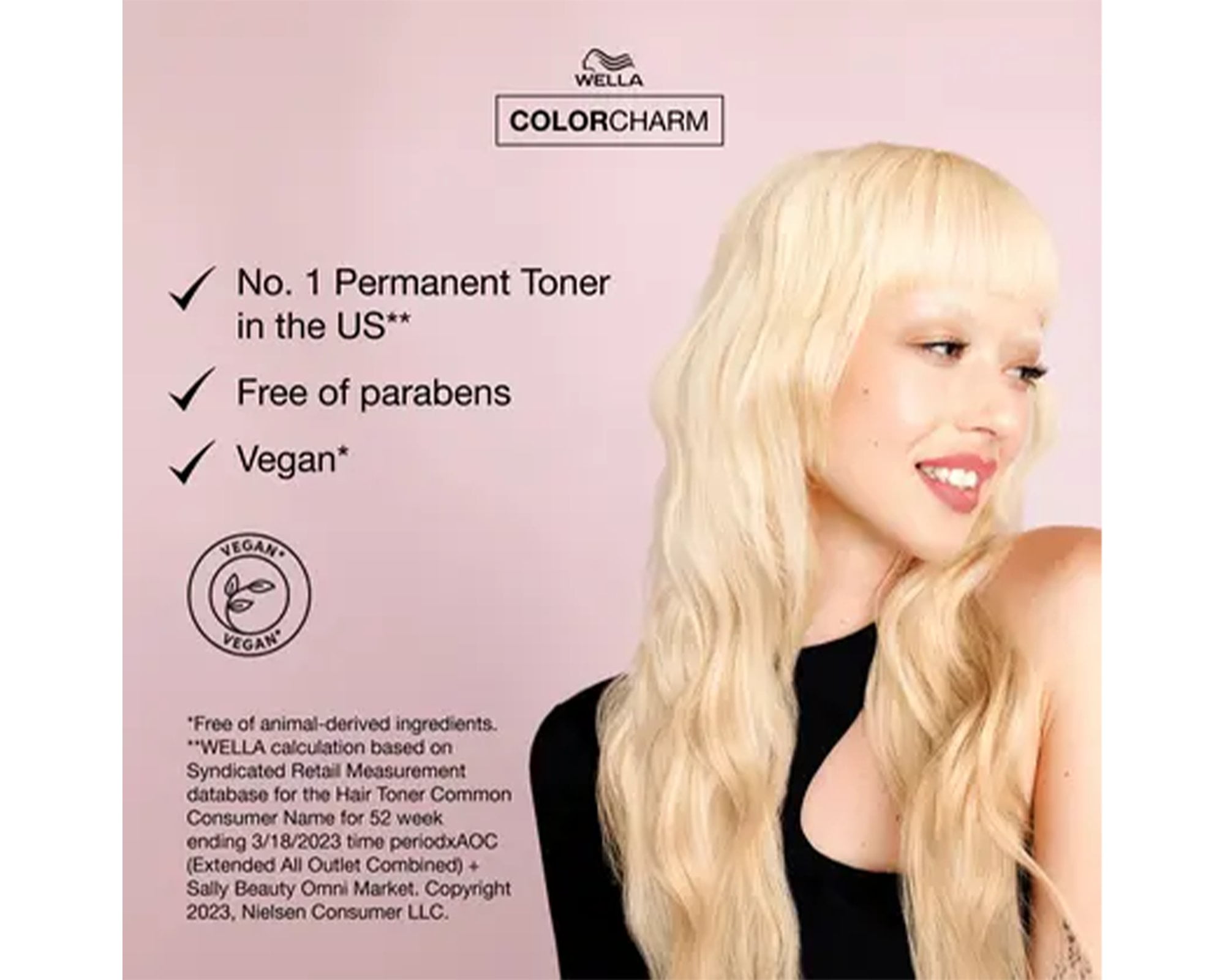 [6 PACK] Wella Color Charm Permanent Liquid Hair Toner [T14 PALE ASH BLONDE] 1.4 Oz
