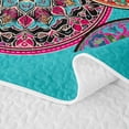 thumbnail image 5 of Homewish Bohemian Mandala Twin Quilt Set For Girls,Asian Oriental Style Twin Coverlet Set,2-Piece, 5 of 7