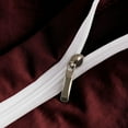 thumbnail image 4 of D.N.G. BEDDINGS Luxurious 1 Piece Double Ruffle Duvet Cover With Zipper Closure, 100% Egyptian Cotton, 800 Thread Cotton Super King Size Wine Solid, 4 of 6