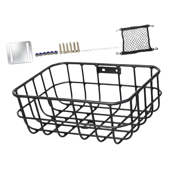 Almencla Bicycle Front Cargo Rack Carrier Sturdy Accessories Versatile Bicycle Basket Black Style A