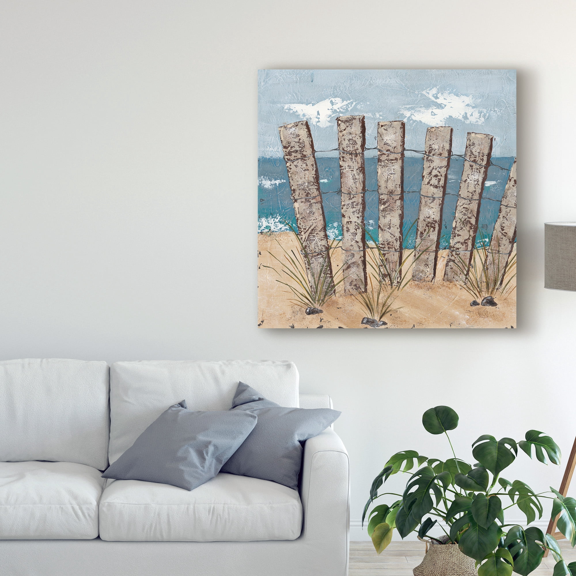 Trademark Fine Art 'Beach Scene Triptych I' Canvas Art by Jade Reynolds