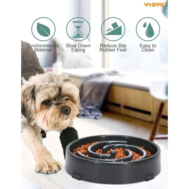 WHIPPY Slow Feeder Dog Bowl, Pet Food Feeding Bowl, Preventing Choking  Bloat Dogs Bowl for Small Medium Large Dogs 