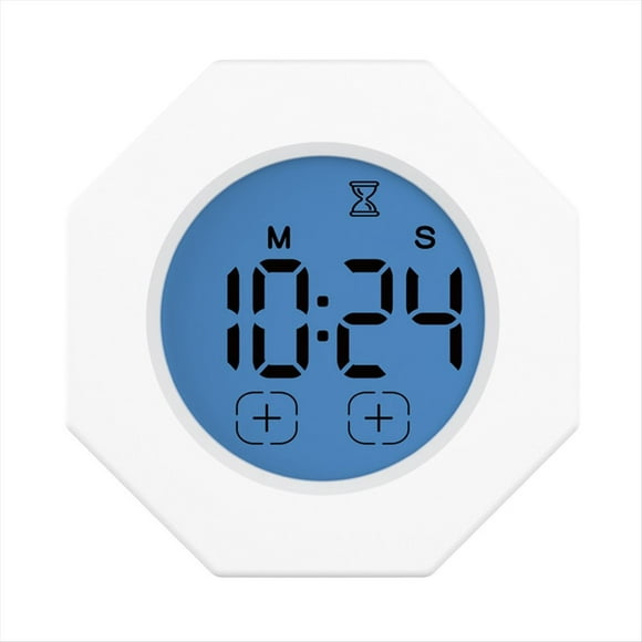 Pomodoro Timer, Productivity Timer Square, Octagonal Gravitational Flip Focus Timer,Mute & Adjustable Sound Alert,1 x Pomodoro Timer,White