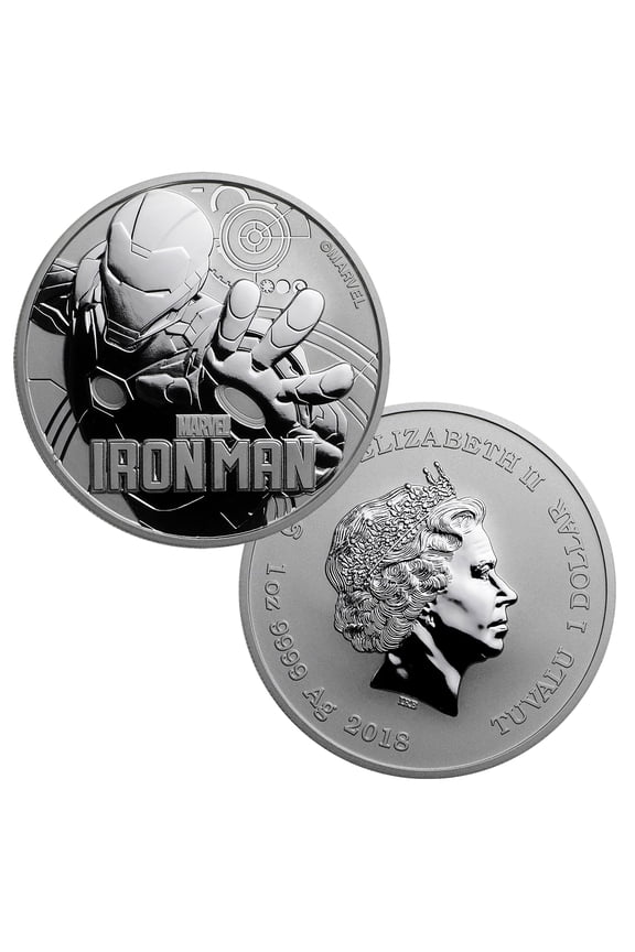 2018 $1 Tuvalu Iron Man Bullion Coin 1oz .999 Silver - Marvel Series