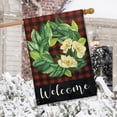thumbnail image 2 of Warm Wishes Wreath Burlap Winter Christmas House Flag 40" x 28" SM-XLHN, 2 of 2