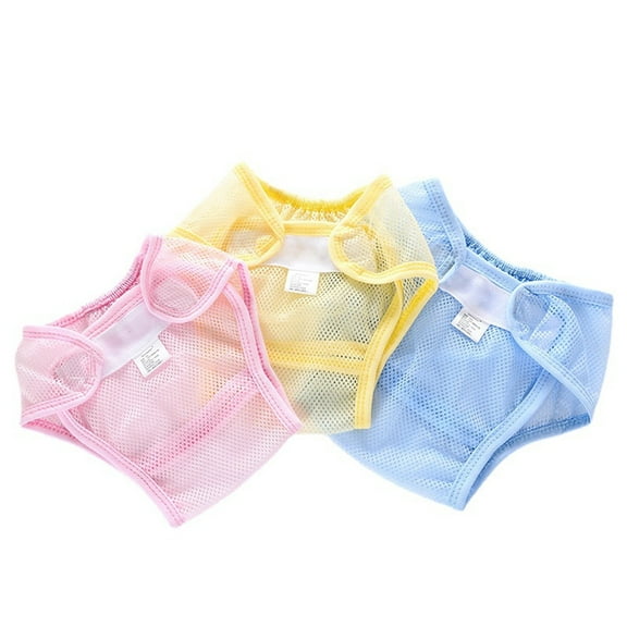 D-GROEE 3PACK Mesh Diaper Covers for Fitted Diapers and Washable, Adjustable Reusable for Baby
