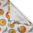 thumbnail image 3 of Ambesonne Tangerine Valance Pack of 2, Sketch Lines and Oranges, 42"X18", Grey Dark Orange, 3 of 5