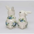 thumbnail image 5 of Ceramic Easter Rabbits with Blue Roses Pattern Salt and Pepper Shakers, Spring Decor, Easter Decor, Rabbit Lover Gift, 5 of 5