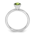 thumbnail image 2 of Sterling Silver Stackable Expressions High 5mm August Swarovski Ring Size 10, 2 of 3