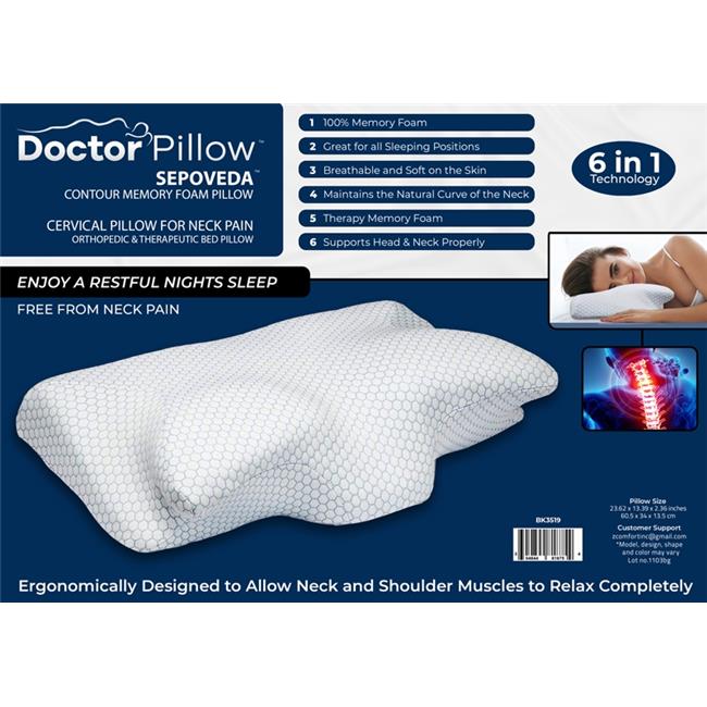 Beken BK3519 Doctor Pillow Sepoveda Contour Memory Foam Pillow