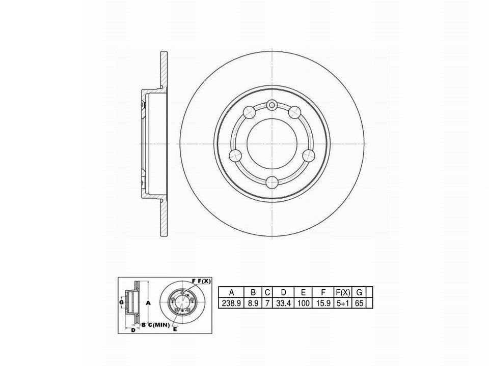 Winstop Brake Rotor, Rear WS238638, Audi TT Quattro 2006-2000