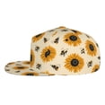 thumbnail image 3 of Fotbe Sunflowers And Bee Flat Bill Visor Cap Classic Snapback Hat Polyester Foam Trucker Hat Trucker Cap Adjustable Baseball Cap, 3 of 9